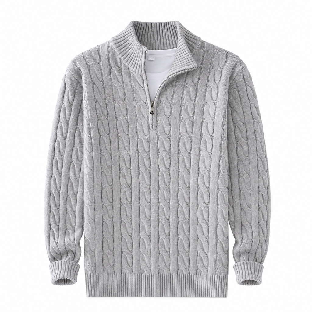 Aurelia Wide-Collar Knit Sweater