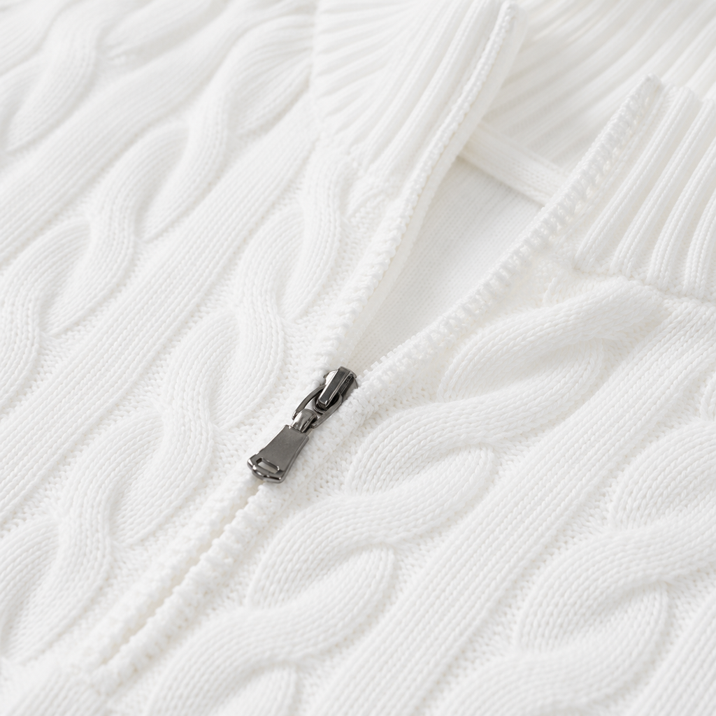 Aurelia Wide-Collar Knit Sweater