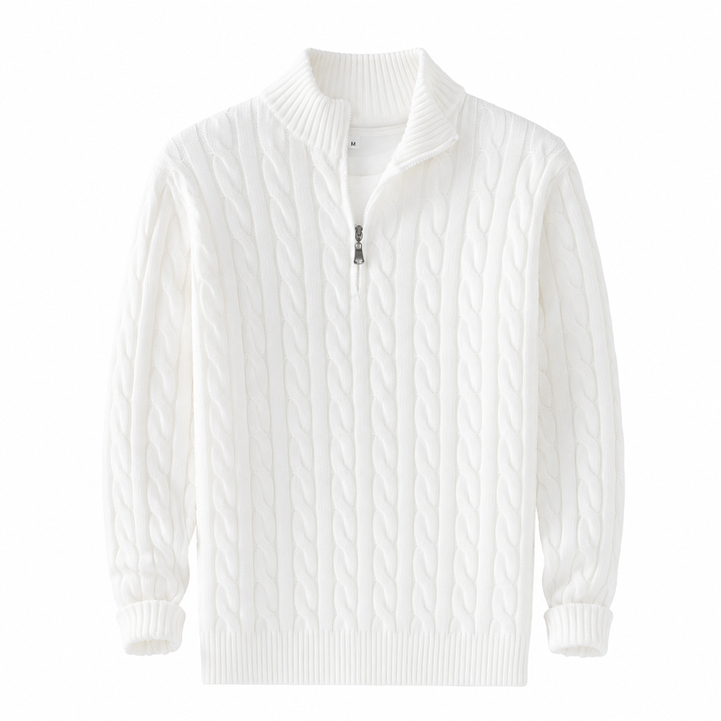 Aurelia Wide-Collar Knit Sweater