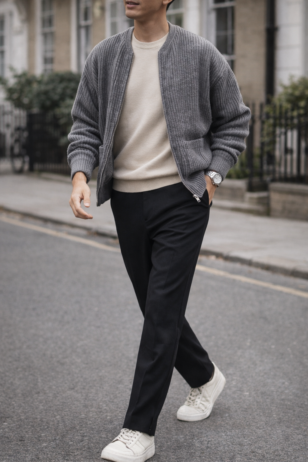 Milano Knit Zip Cardigan