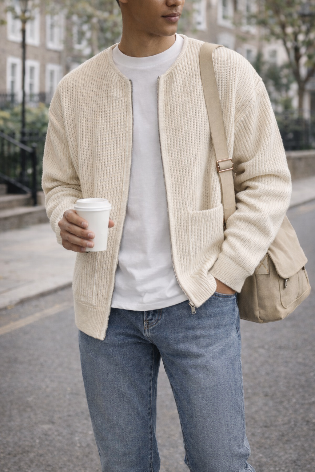 Milano Knit Zip Cardigan