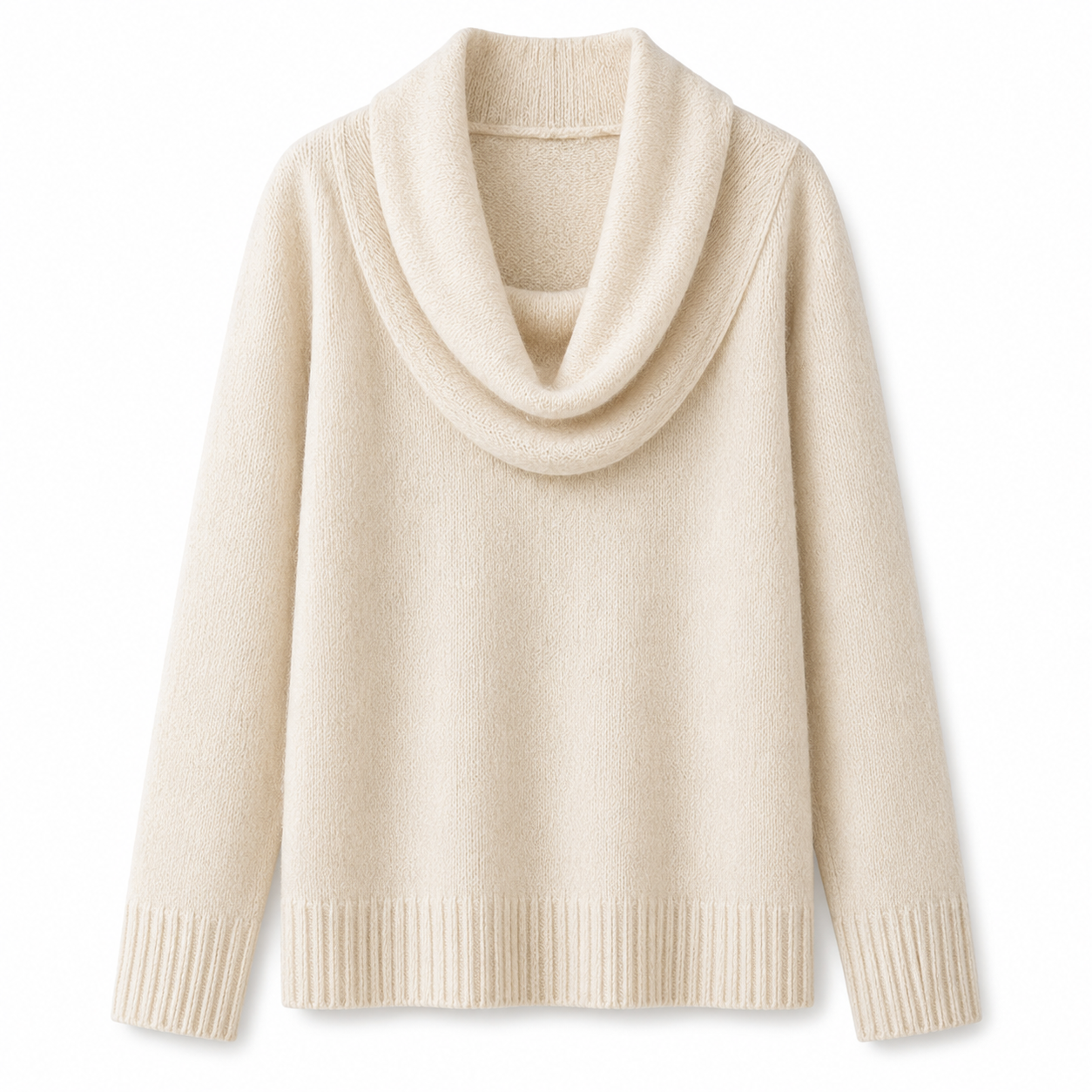 Luna Cable Knit Coltrui in Crème - Studio