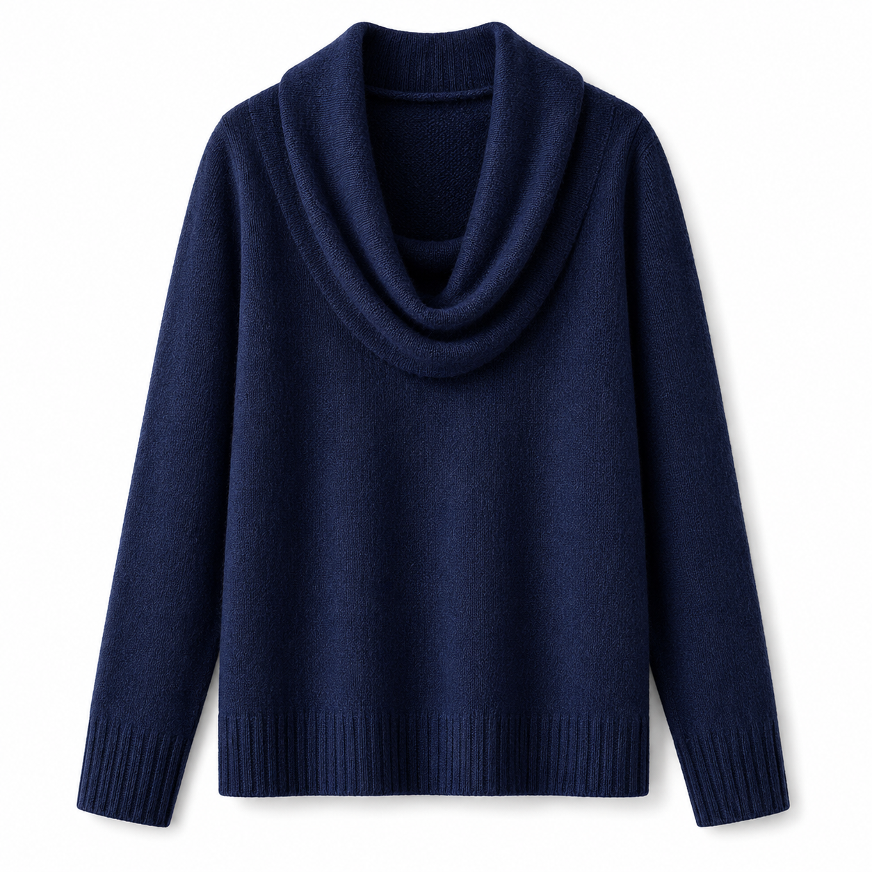 Luna Cable Knit Coltrui in Donkerblauw - Studio