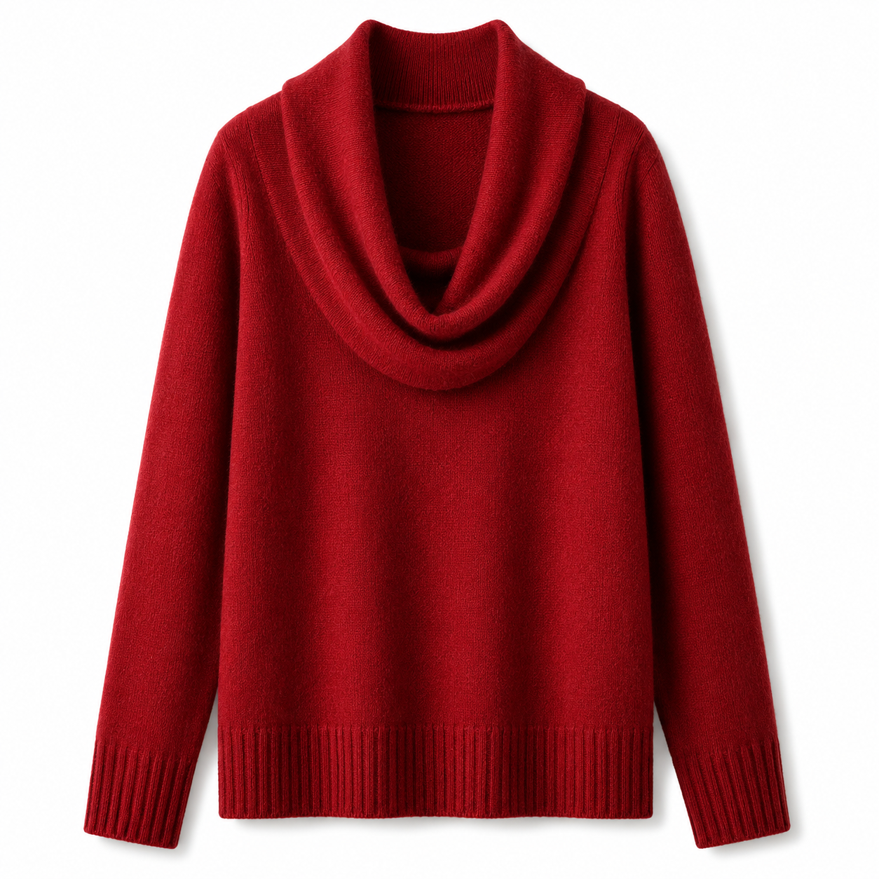 Luna Cable Knit Coltrui in Rood - Studio