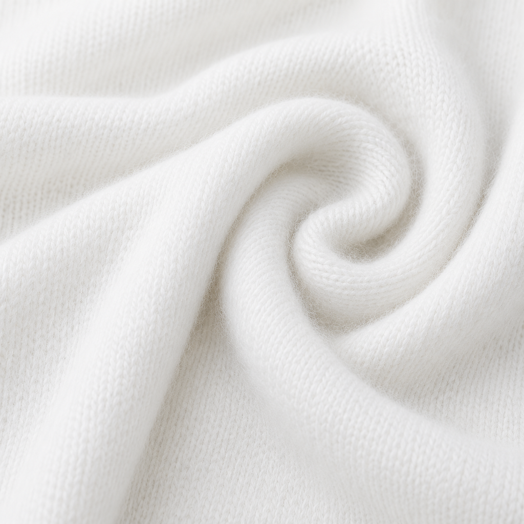 Luna Cable Knit Coltrui in Wit - Detail kabelstructuur