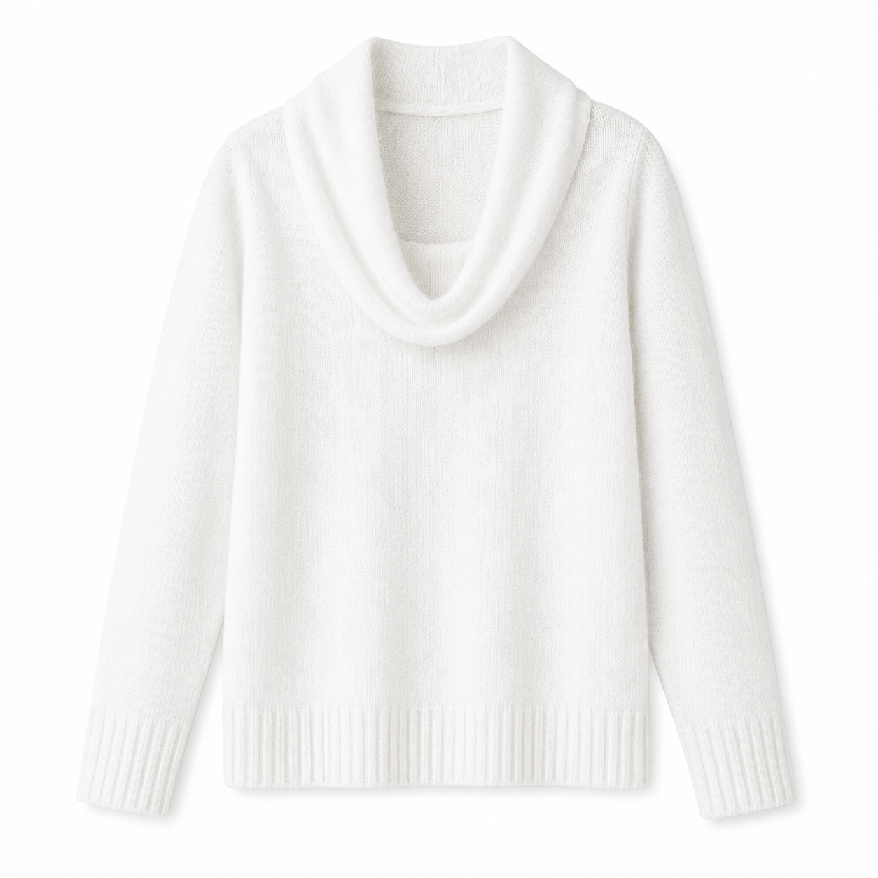 Luna Cable Knit Coltrui in Wit - Studio