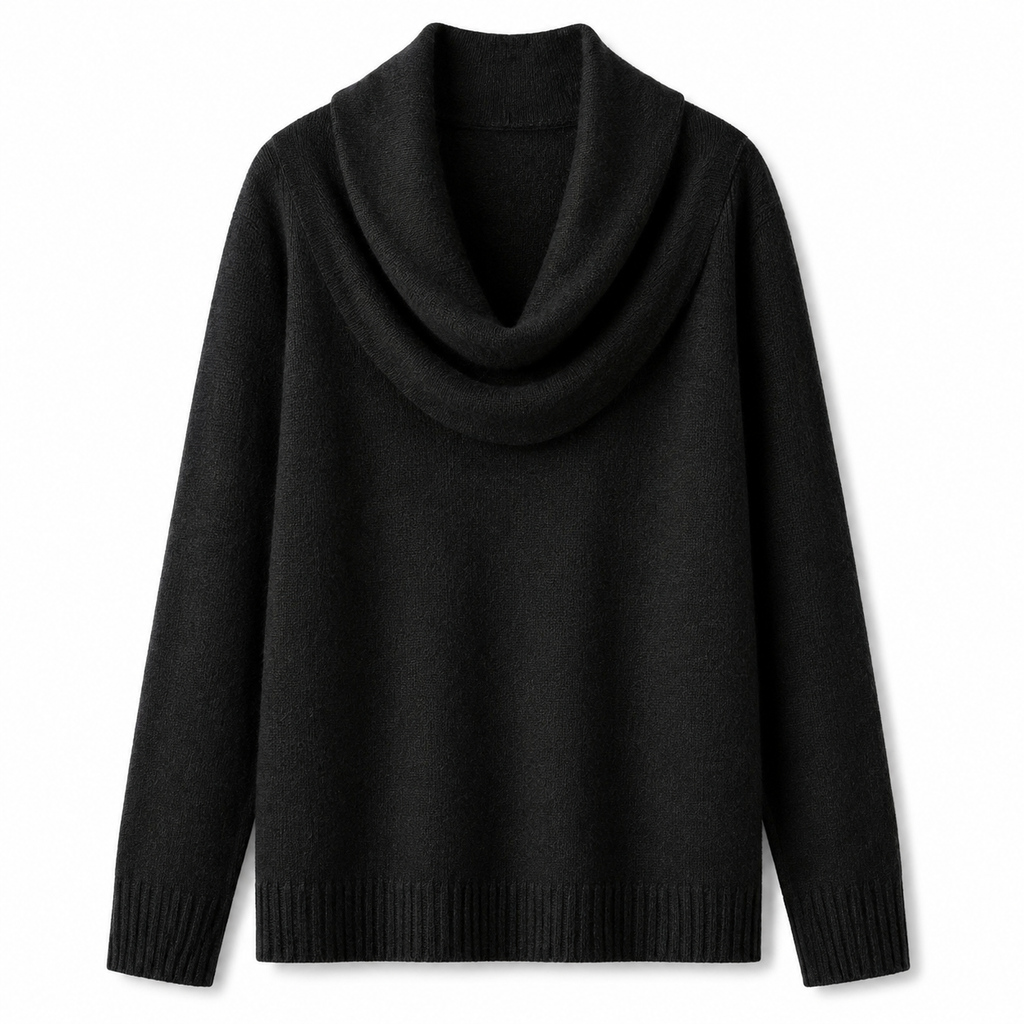 Luna Cable Knit Coltrui in Zwart - Studio