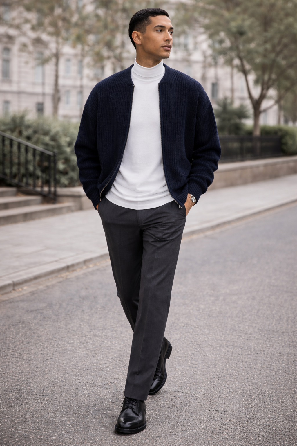 Milano Knit Zip Cardigan