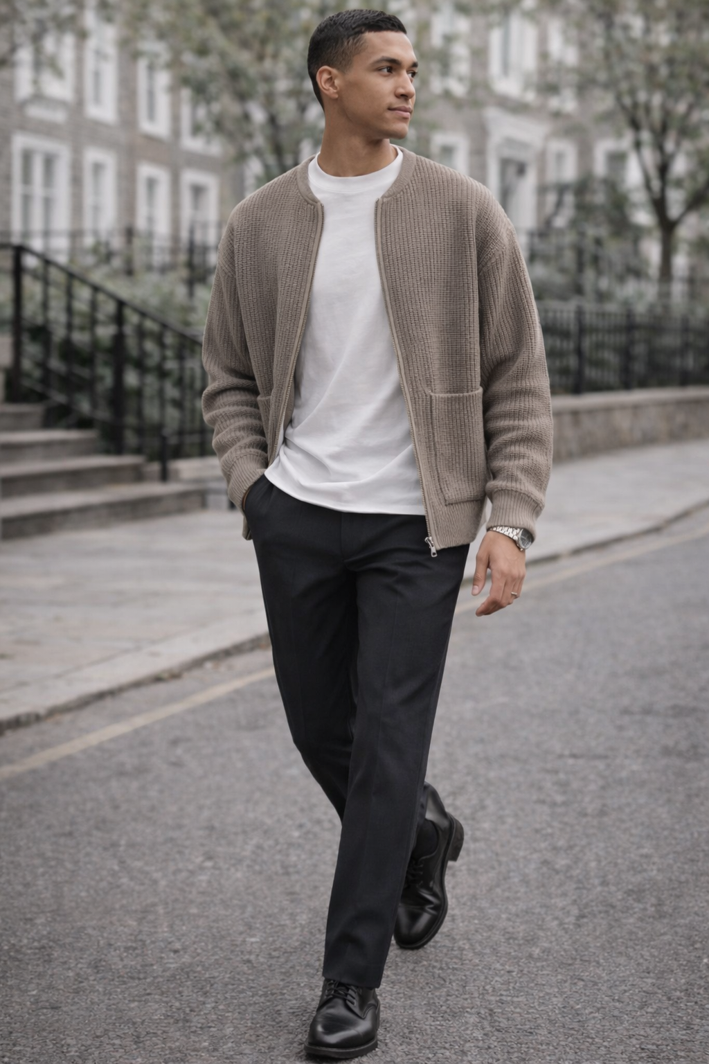 Milano Knit Zip Cardigan