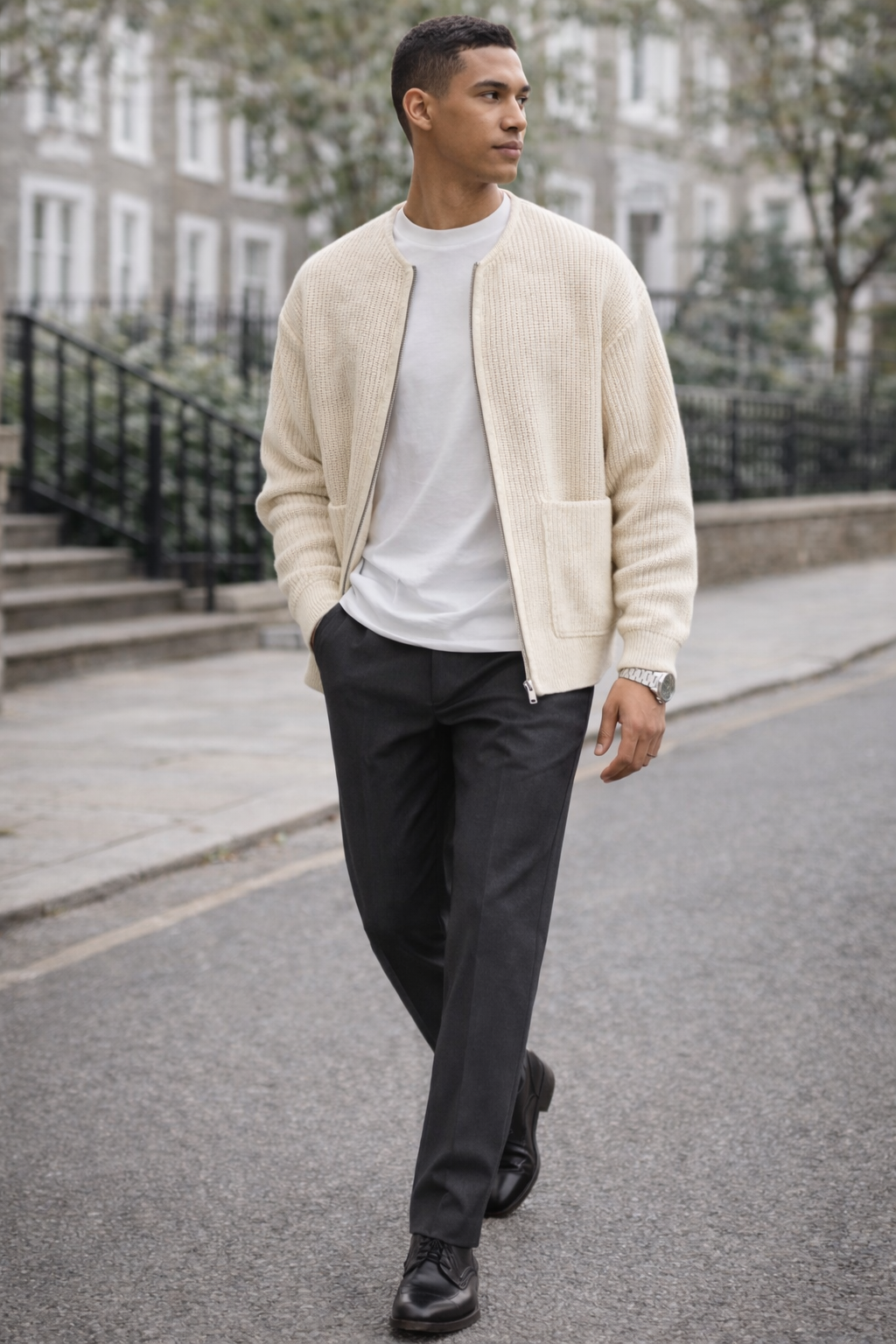 Milano Knit Zip Cardigan