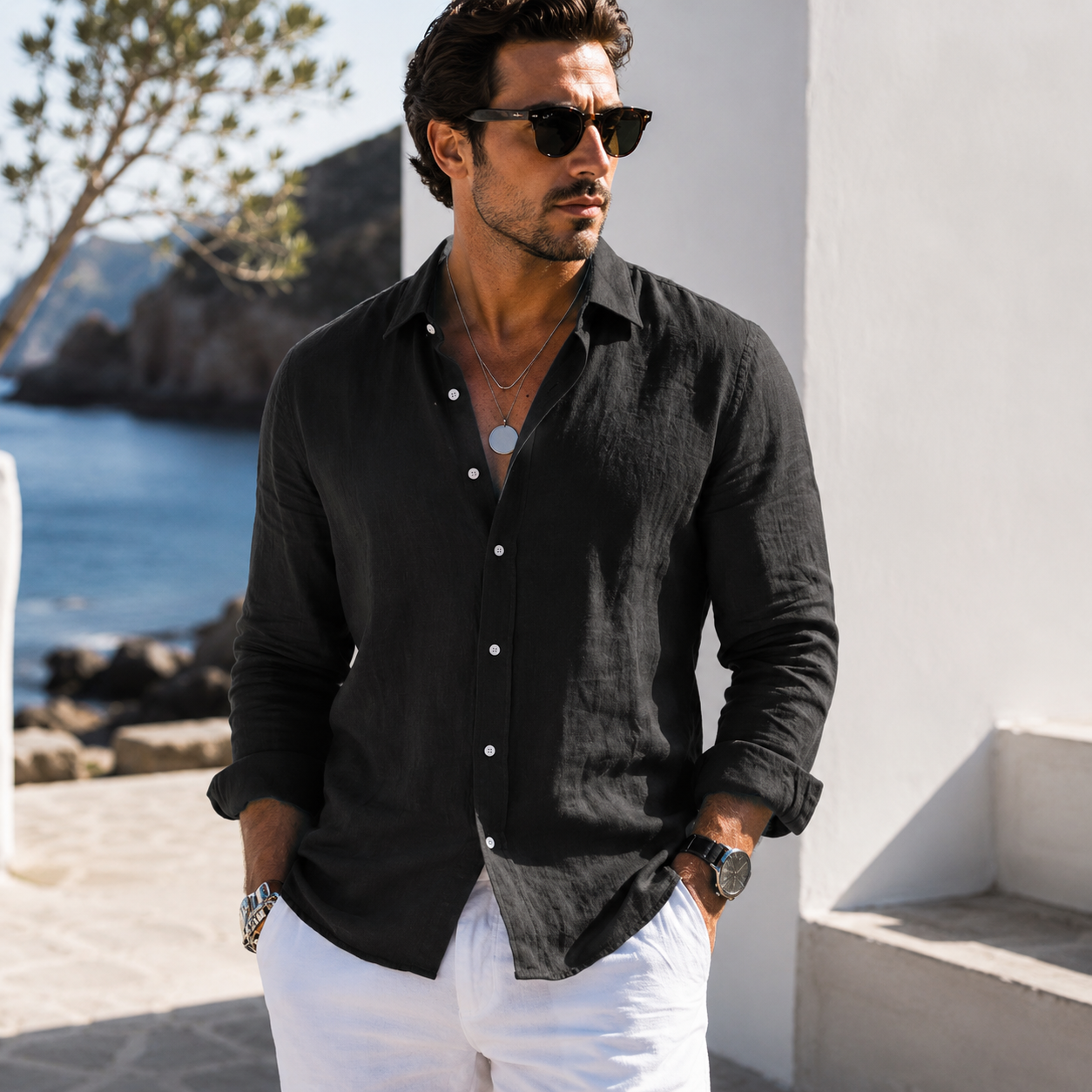 Oxford Cotton Button-Up Shirt