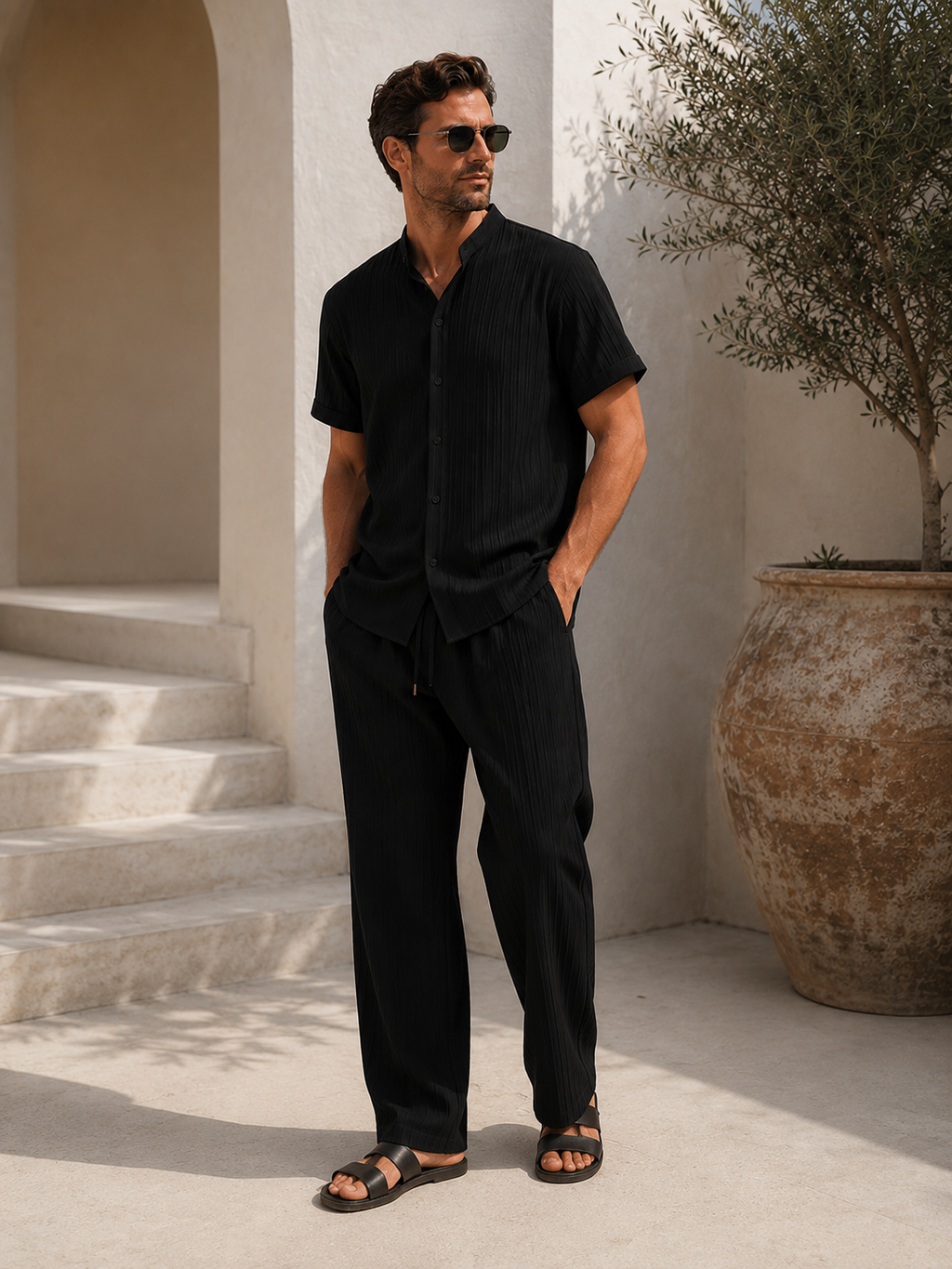 Riviera Jersey Tee & Shorts Set
